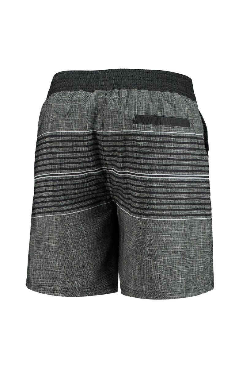 G-III SPORTS BY CARL BANKS Men's G-III Sports by Carl Banks Black Carolina Panthers Horizon Swim Shorts, Alternate, color, 