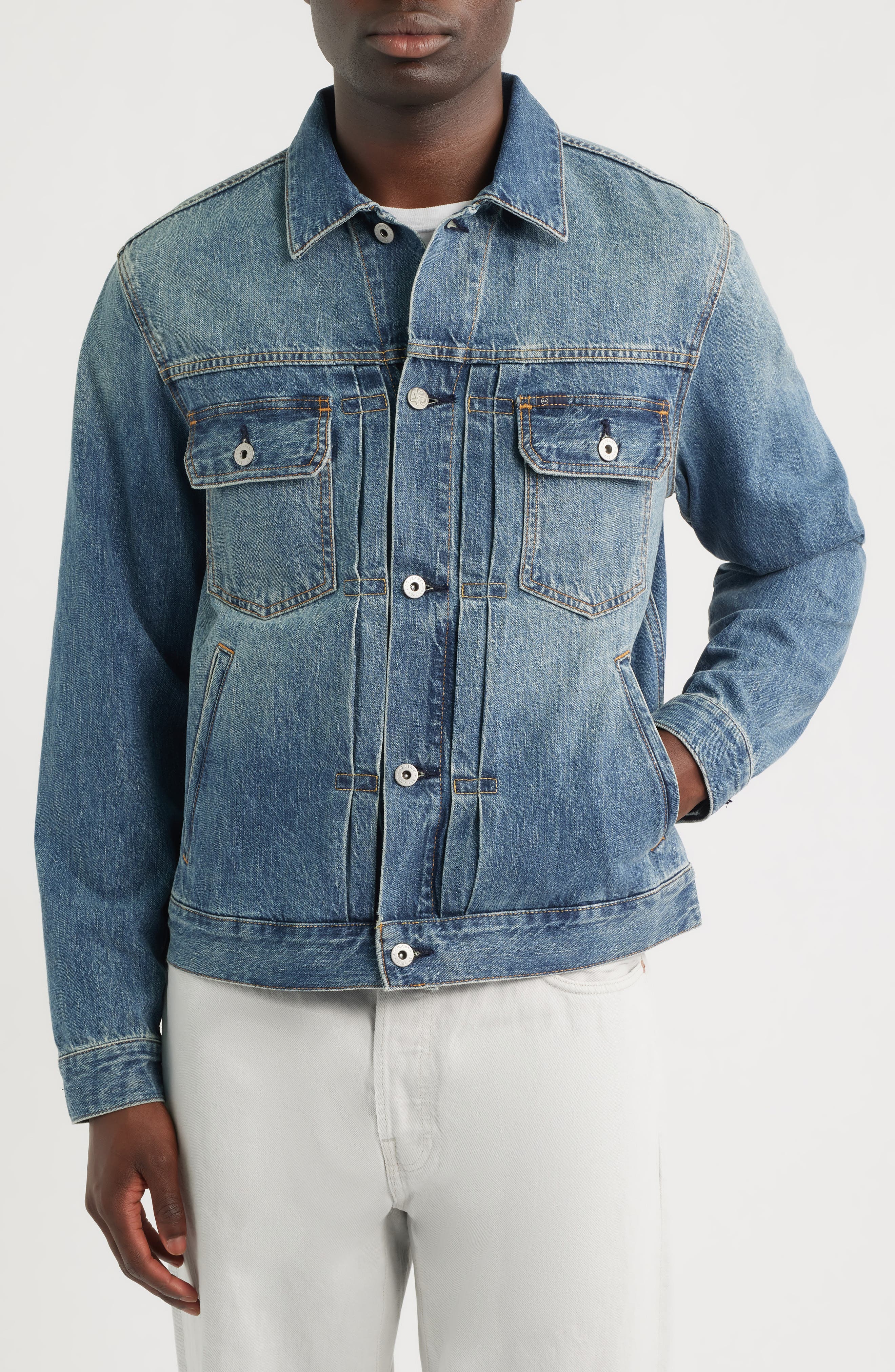 AG Sid Denim Trucker Jacket — фото 4