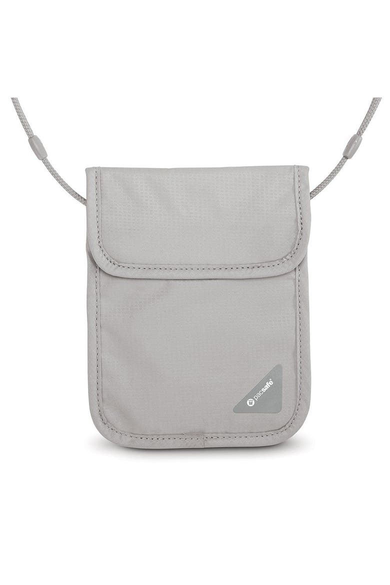 Coversafe X75 Anti-theft RFID Blocking Neck Pouch Neutral Grey, Alternate, color, Neutral Grey