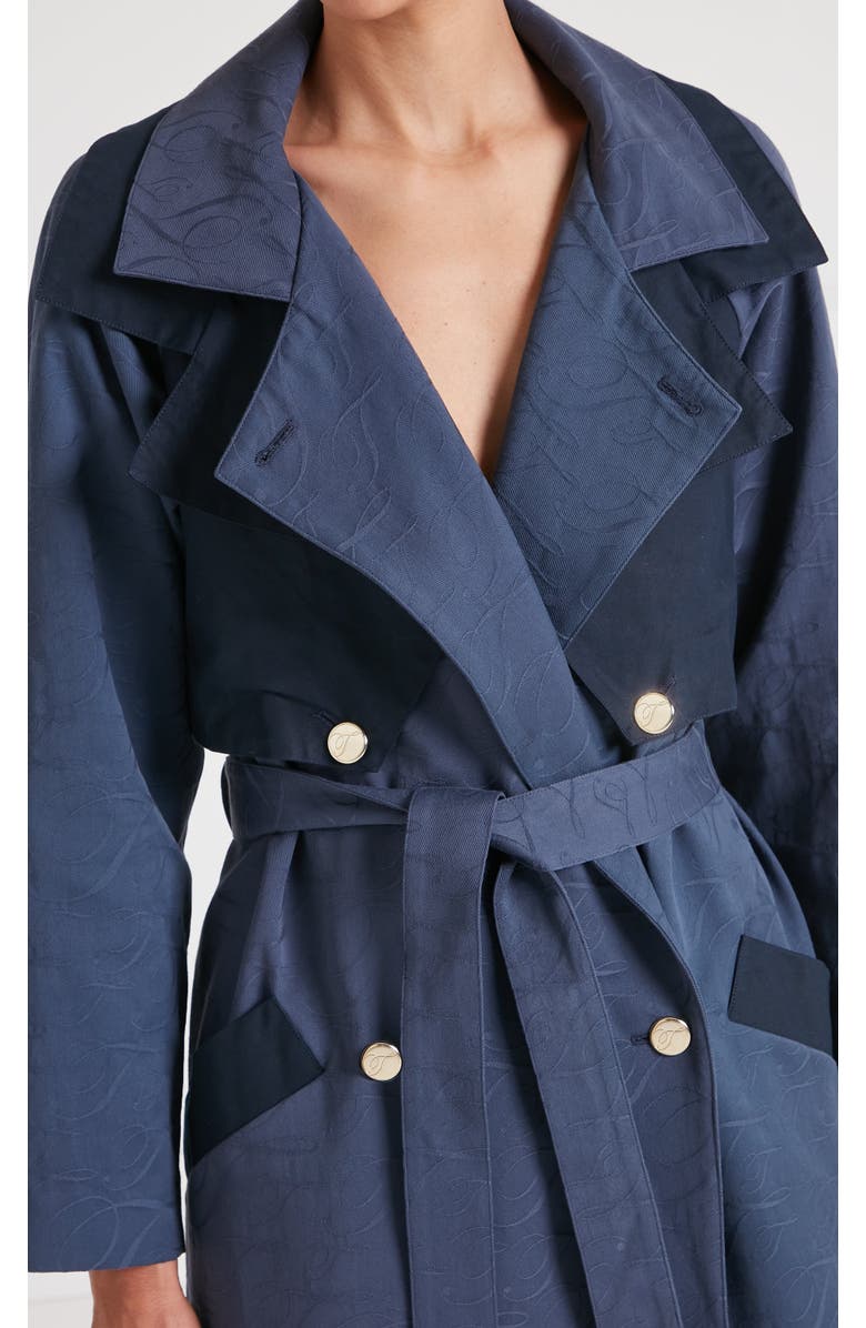 Temperley London Victory Trench Coat, Alternate, color, Sea Blue