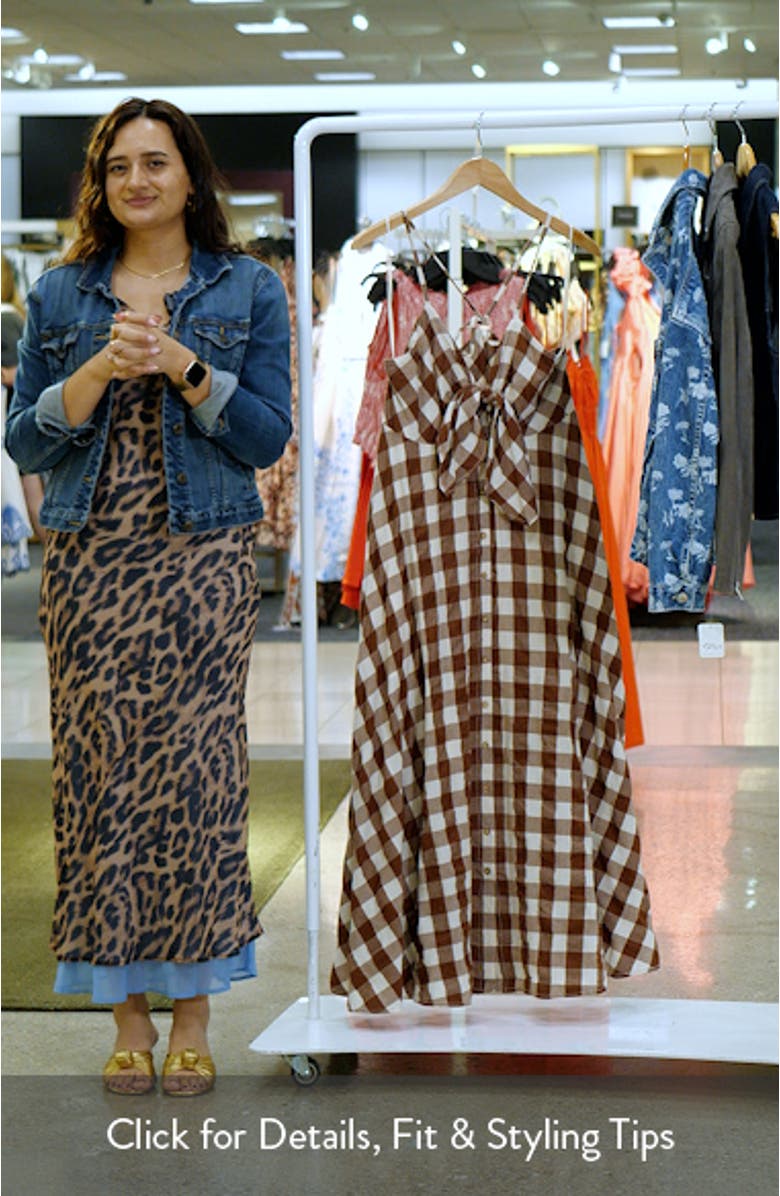 Via Gingham Cotton Seersucker Sundress, sales video thumbnail