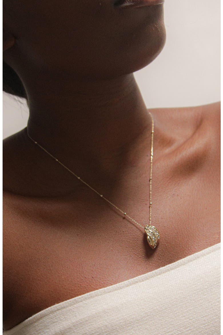Twerto Mini Necklace In Gold & Crystals, Alternate, color, Gold