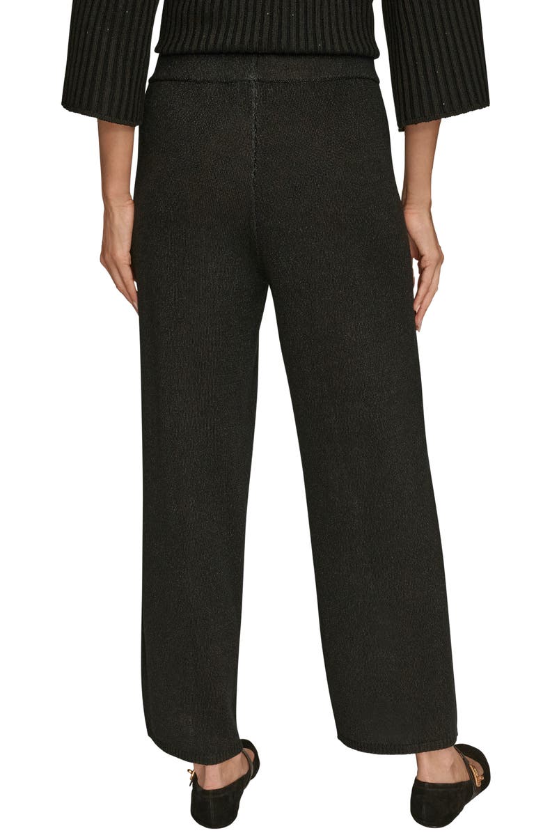 Donna Karan New York Ankle Wide Leg Sweater Pants, Alternate, color, Black