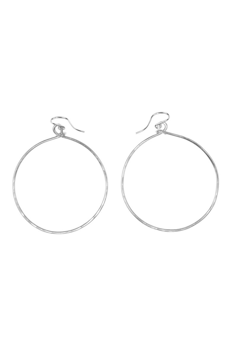 Medium Loop Earrings, Main, color, SILVER