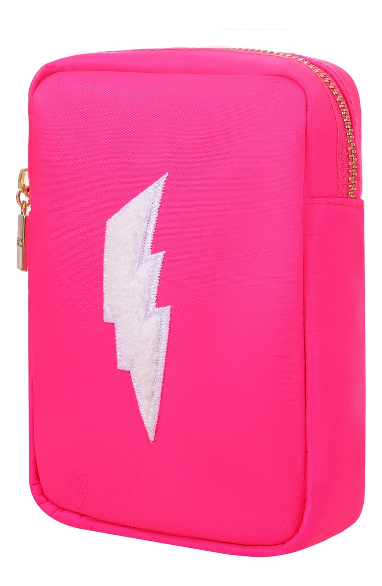 Bloc Bags Mini Lightning Bolt Cosmetics Bag, Alternate, color, Hot Pink