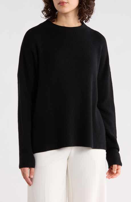 Eileen Fisher Funnel Neck Wool Sweater