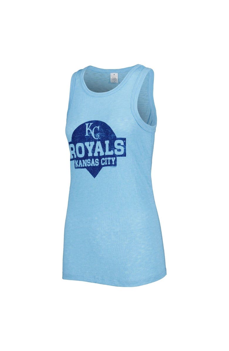 SOFT AS A GRAPE Women's Soft as a Grape Royal Kansas City Royals Tri-Blend Tank Top, Alternate, color, 
