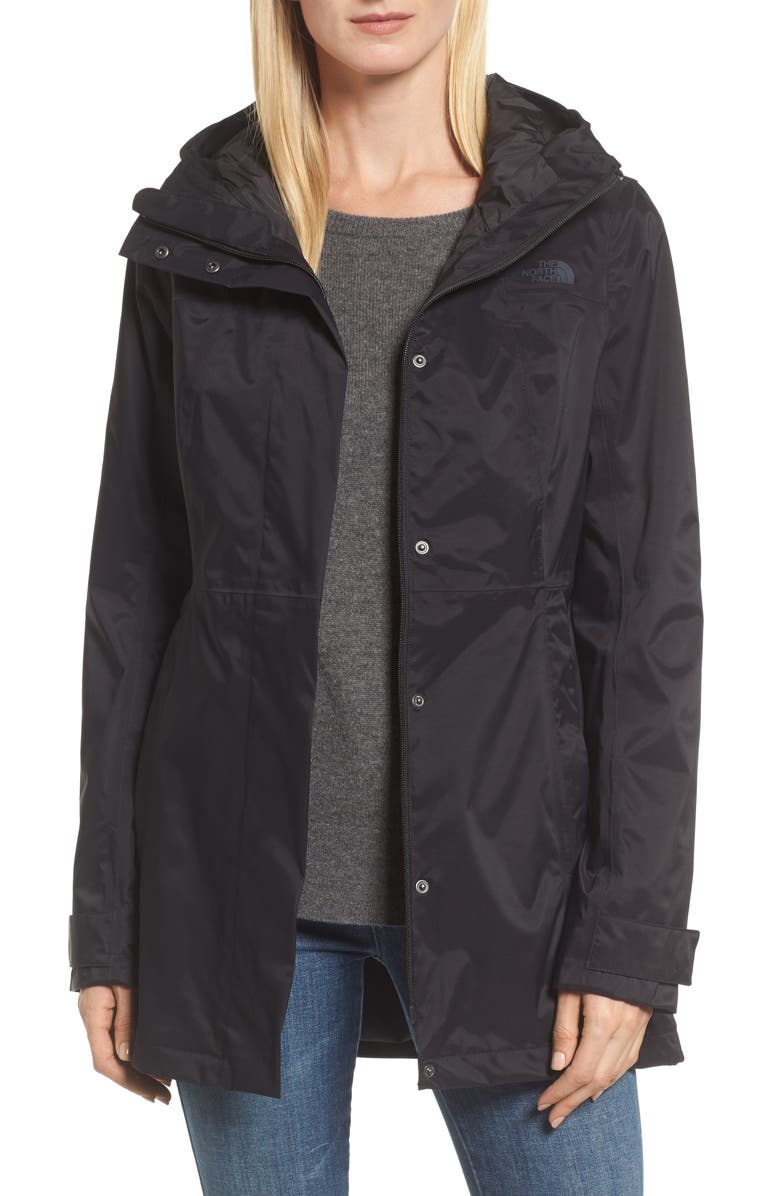 The North Face City Midi Waterproof Trench Raincoat, Main, color, 