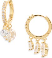 Nordstrom Cascading Cubic Zirconia Huggie Hoop Earrings