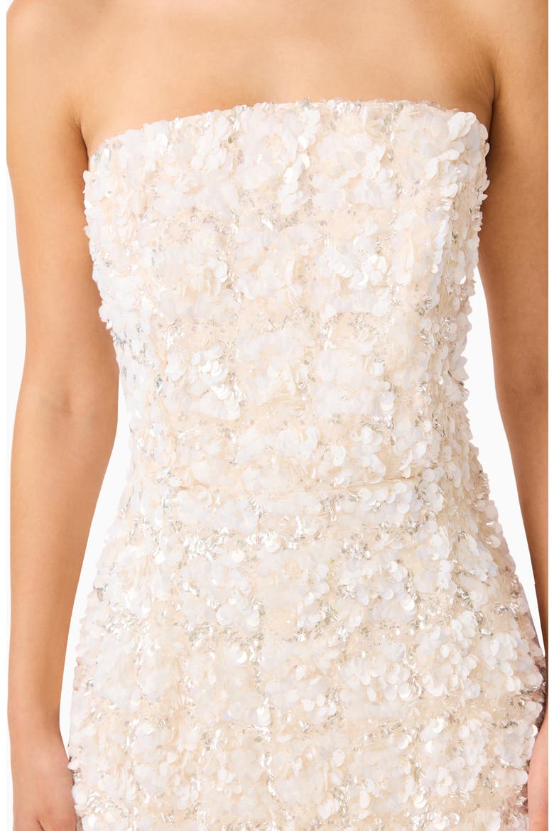Silvana Strapless Gown, Alternate, color, WHITE SILVER