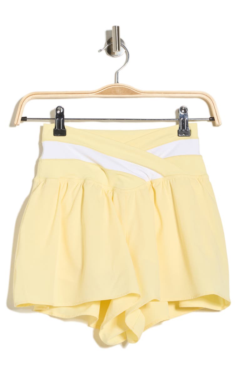 Lux Fiona Lightstreme Hybrid Crossover Waist Shorts, Alternate, color, DAFFODIL