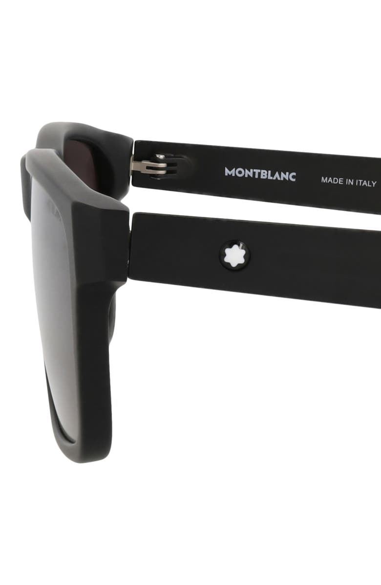 Montblanc 56mm Square Sunglasses, Alternate, color, Black Grey