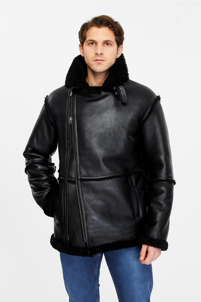 Shearling Coat, Alternate, color, Brown