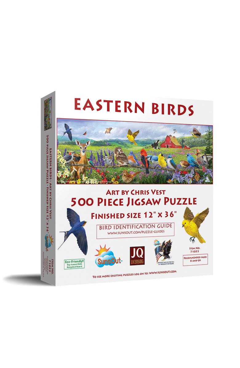 Sunsout Eastern Birds 500 piece Jigsaw Puzzle for Adults, Main, color, Multicolor