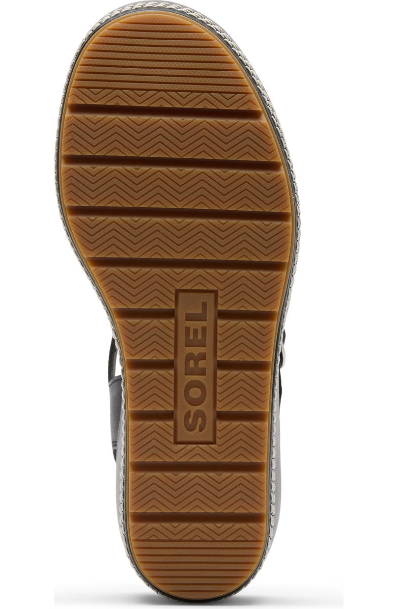 SOREL Sunpeak Ankle Strap Platform Wedge Sandal, Alternate, color, Black Gum 2