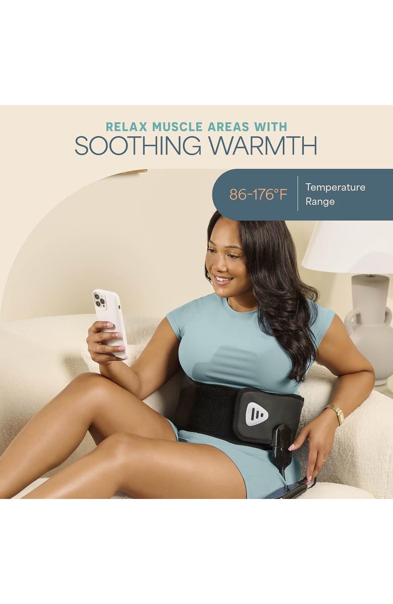 Lifepro InfraTone Red Light Therapy Belt with Healing Crystals for Pain Relief  660nm 850nm, Alternate, color, Black