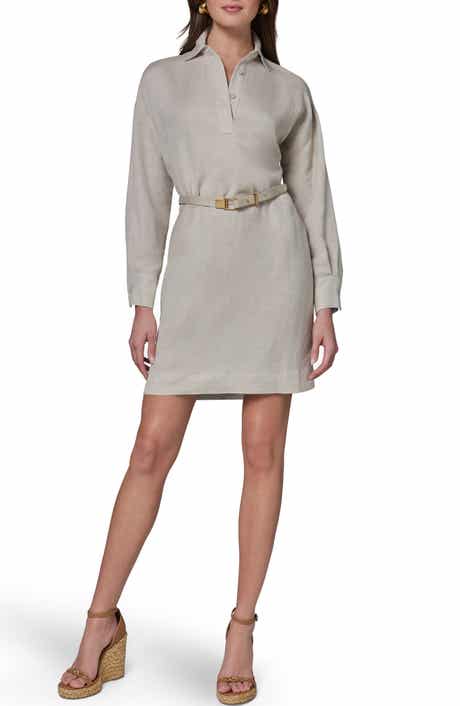 Belted Long Sleeve Polo Dress