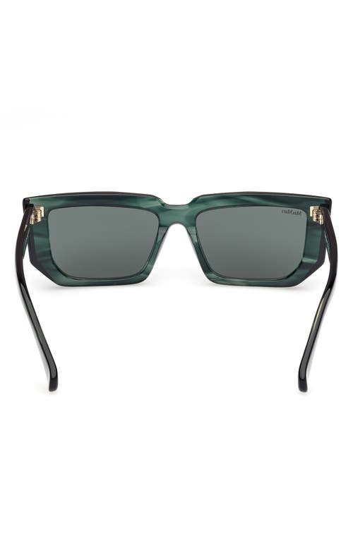 Max Mara 54mm Rectangular Sunglasses In Green