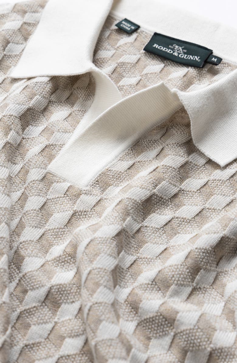 Rodd & Gunn Galdfield Johnny Collar Polo, Alternate, color, Cream