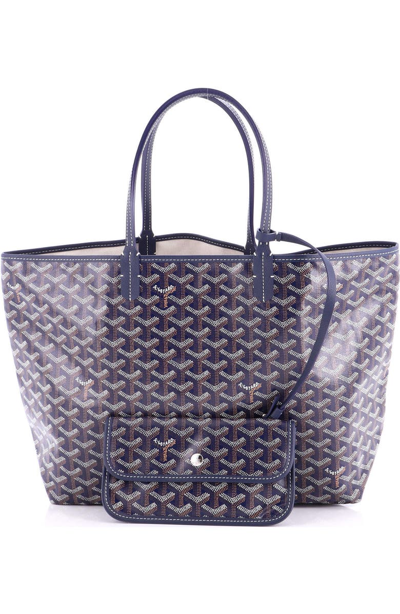 Pre-Owned Goyard Saint Louis Tote Coated Canvas PM, Alternate, color, Blue
