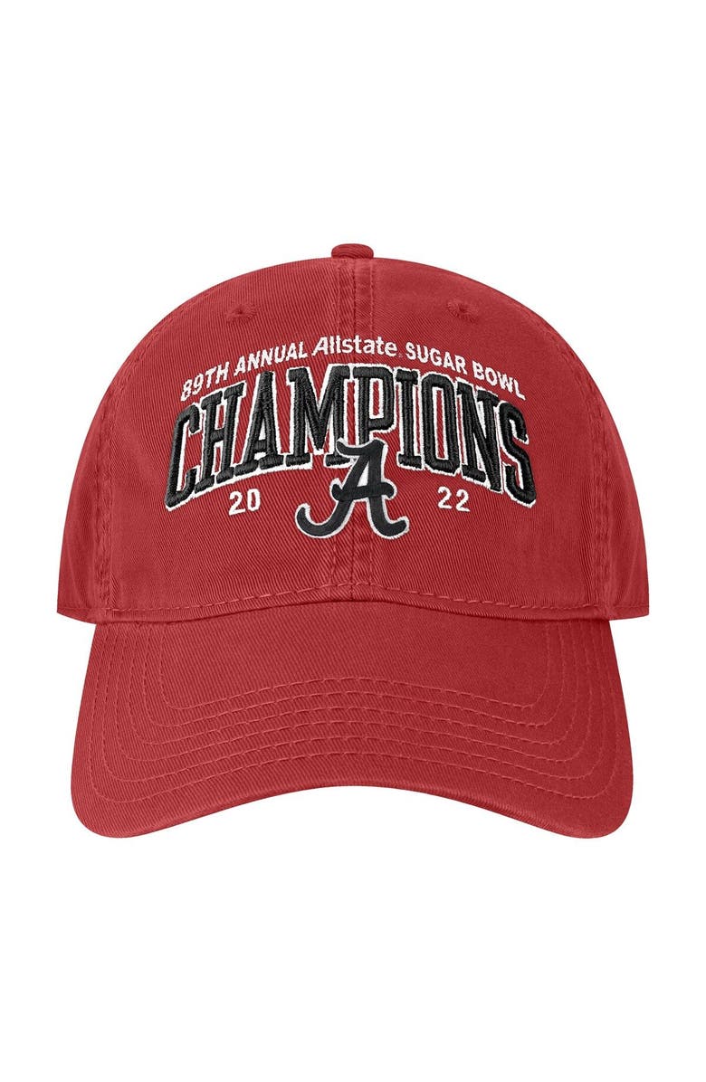LEGACY ATHLETIC Men's Legacy Athletic Crimson Alabama Crimson Tide 2022 Sugar Bowl Champions Adjustable Hat, Alternate, color, 