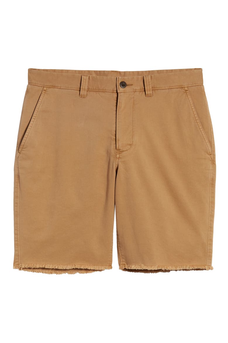 Raw Hem Chino Shorts, Alternate, color, WALNUT SHELL