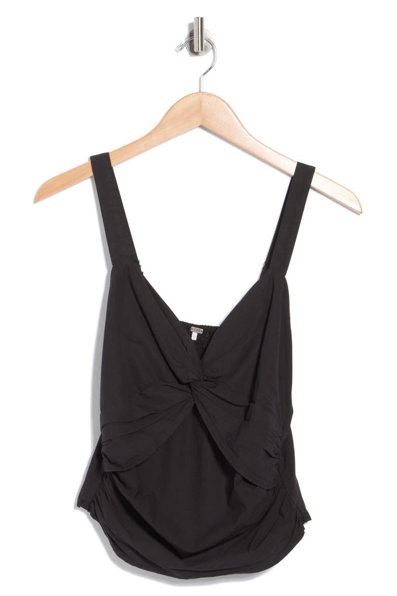 Lima Twisted Front Camisole, Alternate, color, BLACK