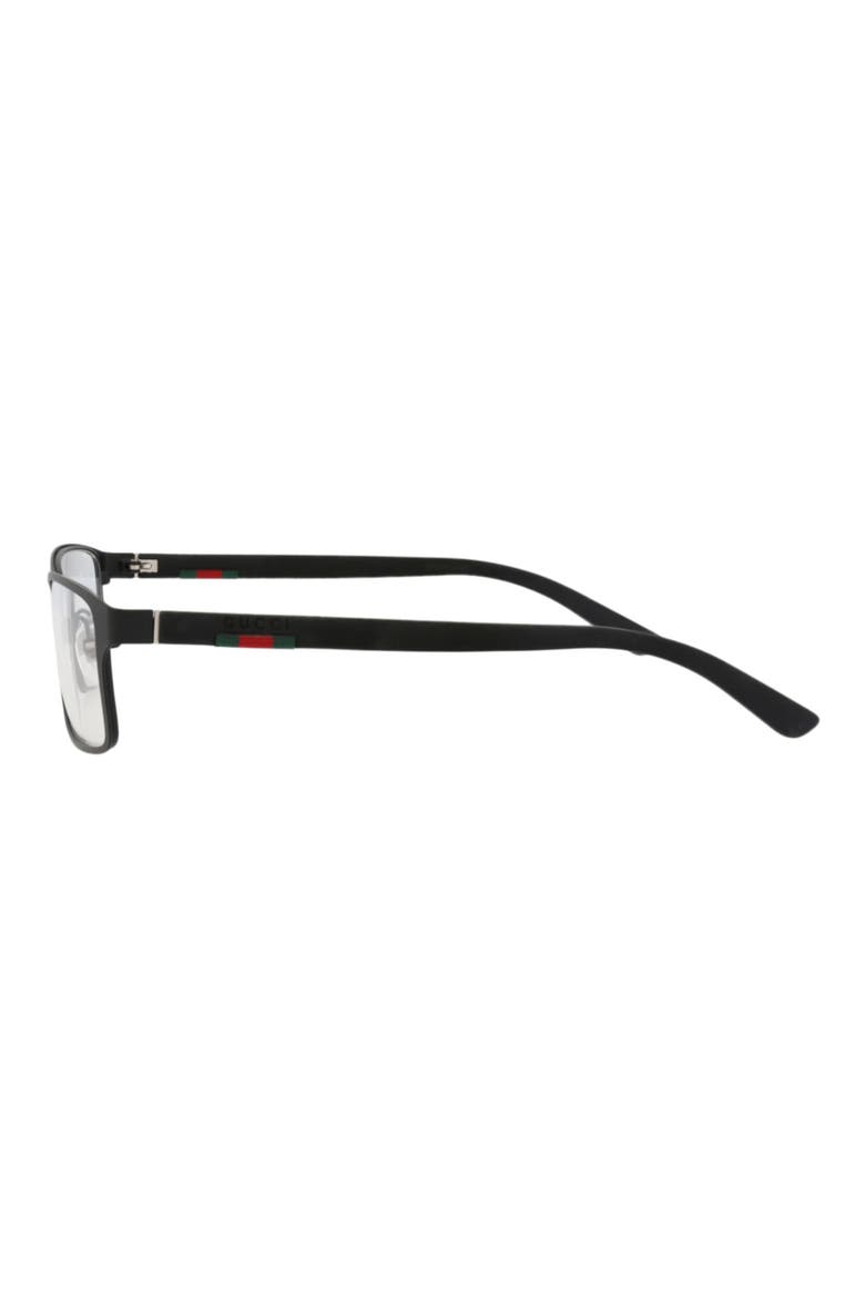52mm Rectangular Optical Glasses, Alternate, color, BLACK BLACK TRANSPARENT