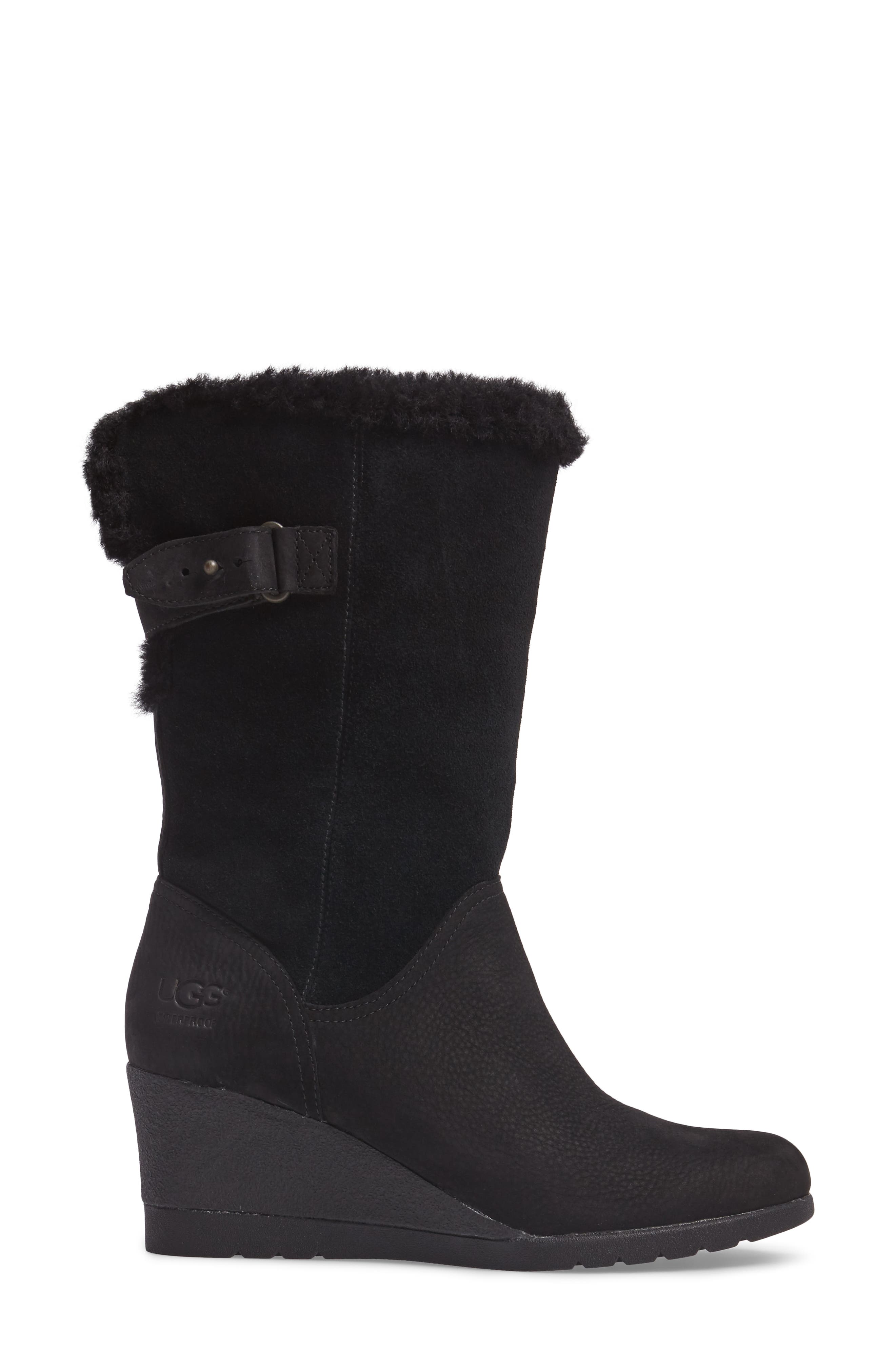 UGG<sup>®</sup> Edelina Waterproof Wedge Boot, Alternate, color, 