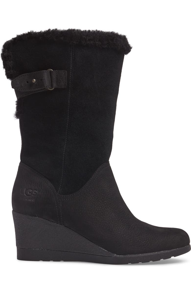 UGG<sup>®</sup> Edelina Waterproof Wedge Boot, Alternate, color,