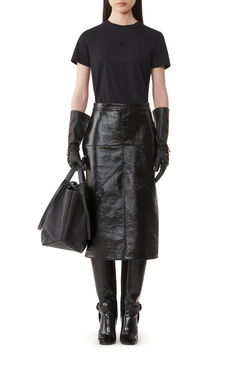 Mother And Daughter Embroidered Jersey T-Shirt, Main, color, Black