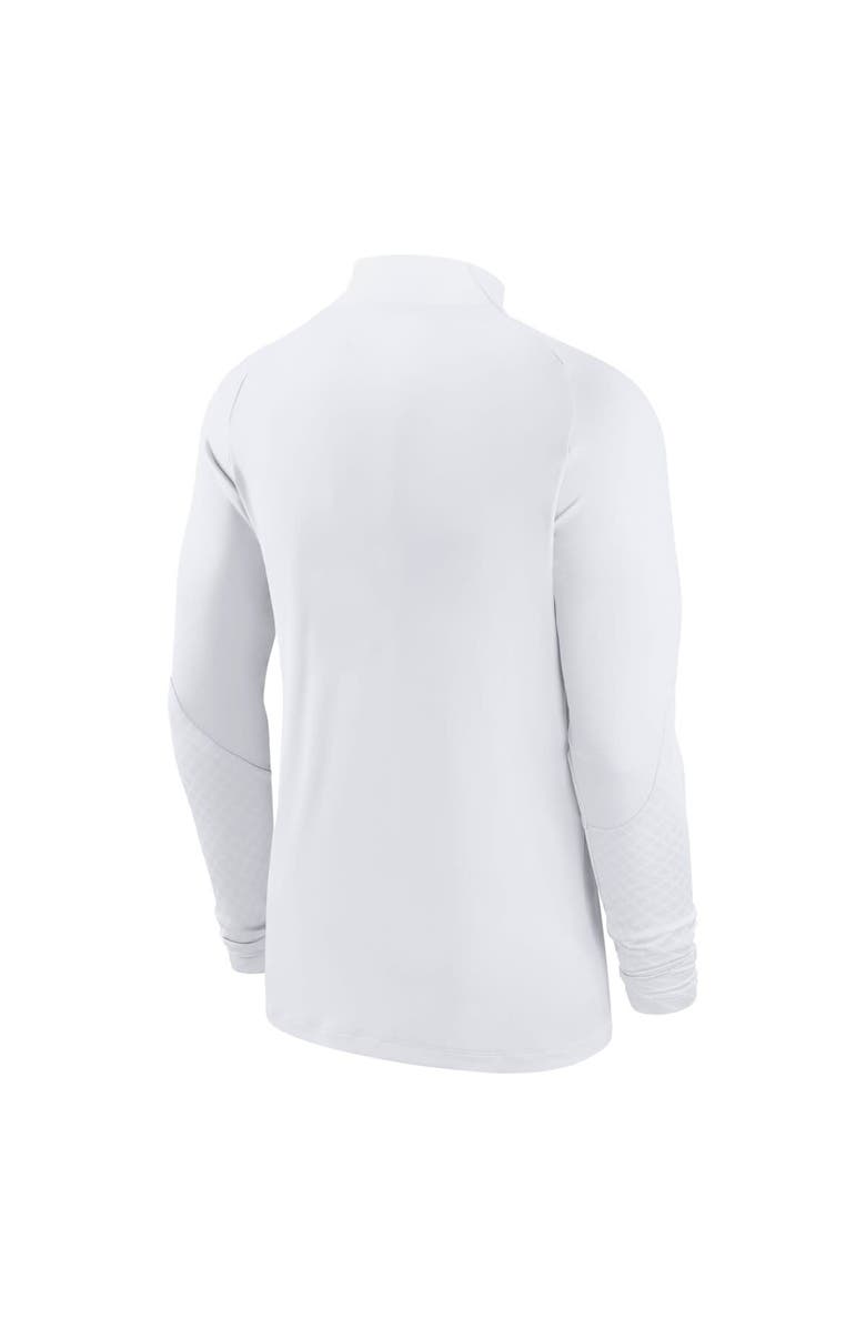 Nike Men's Nike White Paris Saint-Germain 2022/23 Strike Drill Performance Raglan Quarter-Zip Long Sleeve Top, Alternate, color, 