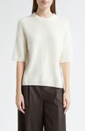 LOULOU DE SAISON Dara Elbow Sleeve Cashmere Sweater