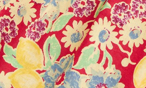 Ralph Lauren Floral Print Cotton Sundress & Bloomers Set In Lemon Floral