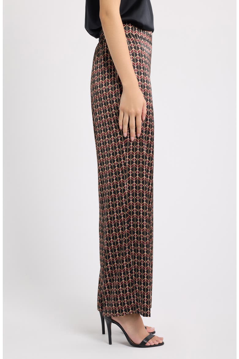 High Waist Wide Leg Pull-On Pants, Alternate, color, ANNE BLACK MULTI