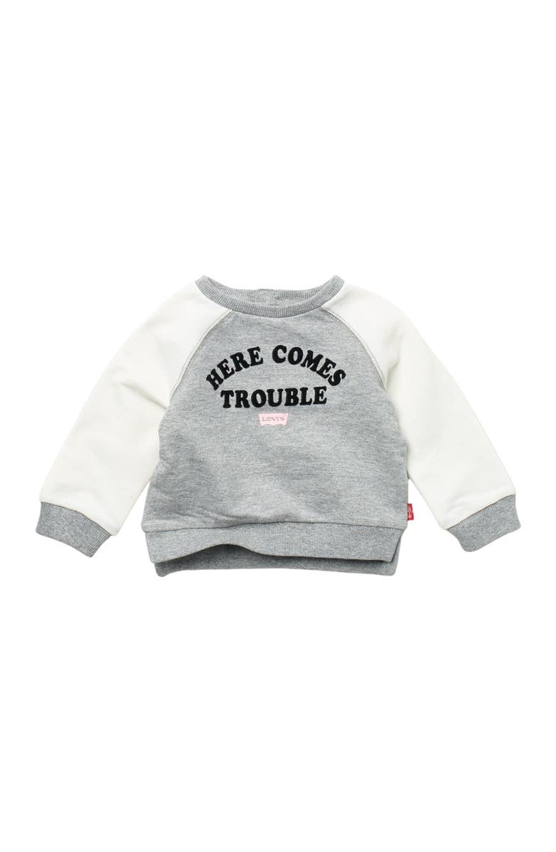 Levi's<sup>®</sup> Here Comes Trouble Crew Neck Sweater, Main, color, 