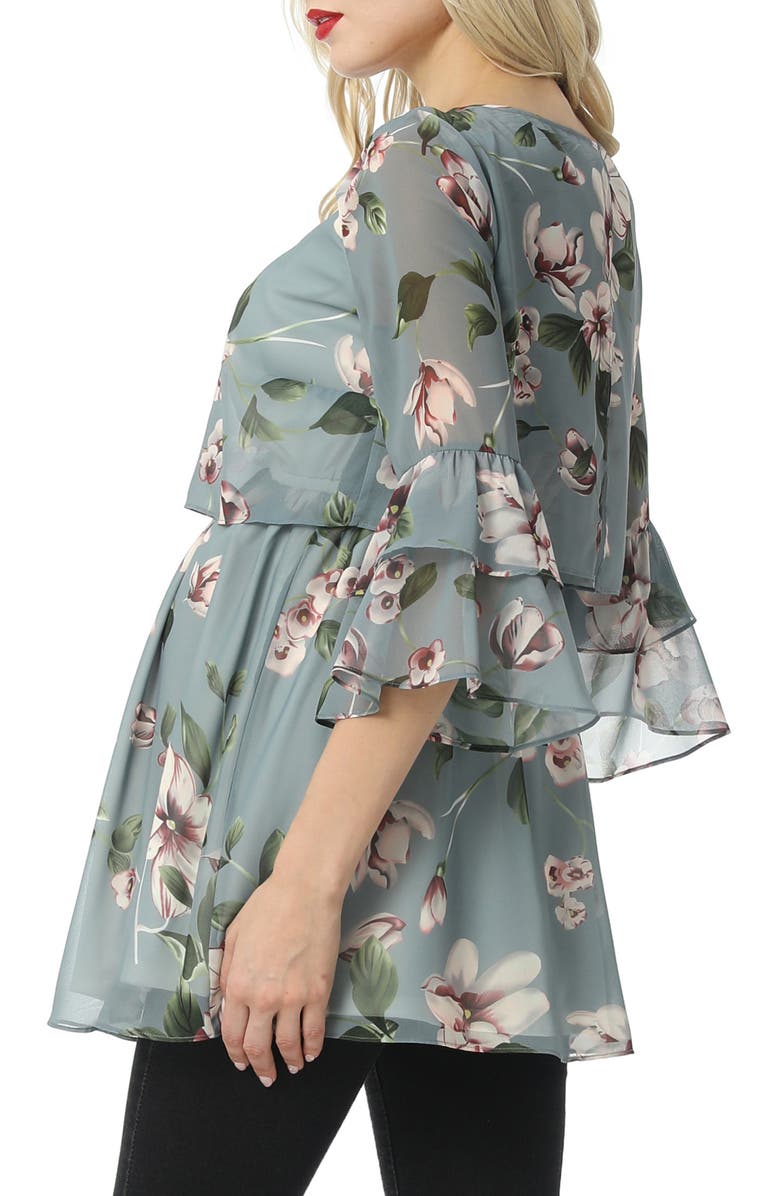 Kimi and Kai Audrey Floral Maternity/Nursing Popover Blouse, Alternate, color,