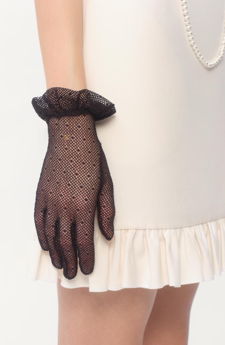 Valentino Garavani VLOGO Signature Tulle Gloves, Alternate, color,