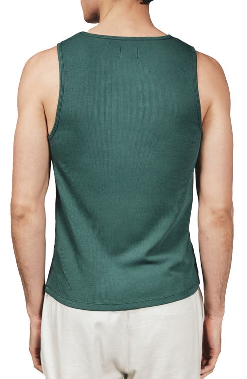 7 Diamonds Cotton & Modal Ribbed Tank In Green