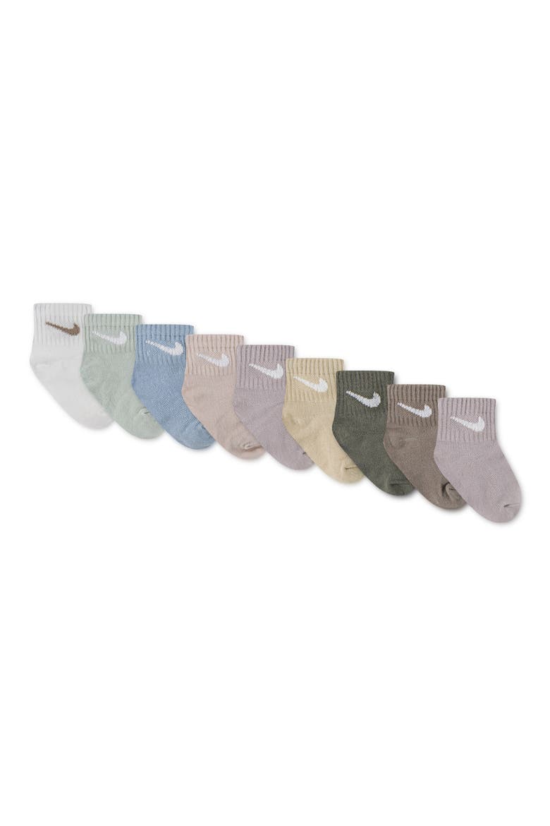 9-Pack Lightweight Ankle Socks, Alternate, color, SAIL