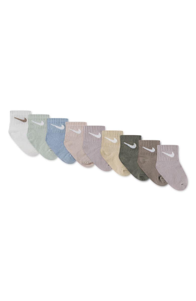 Nike 9-Pack Lightweight Ankle Socks, Alternate, color, Sail