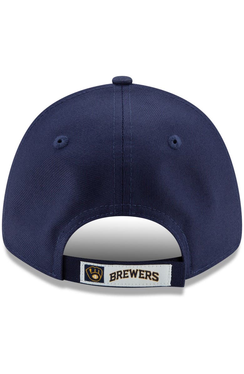 New Era Men's New Era Gold/Navy Milwaukee Brewers Alternate The League 9FORTY Adjustable Hat, Alternate, color, 