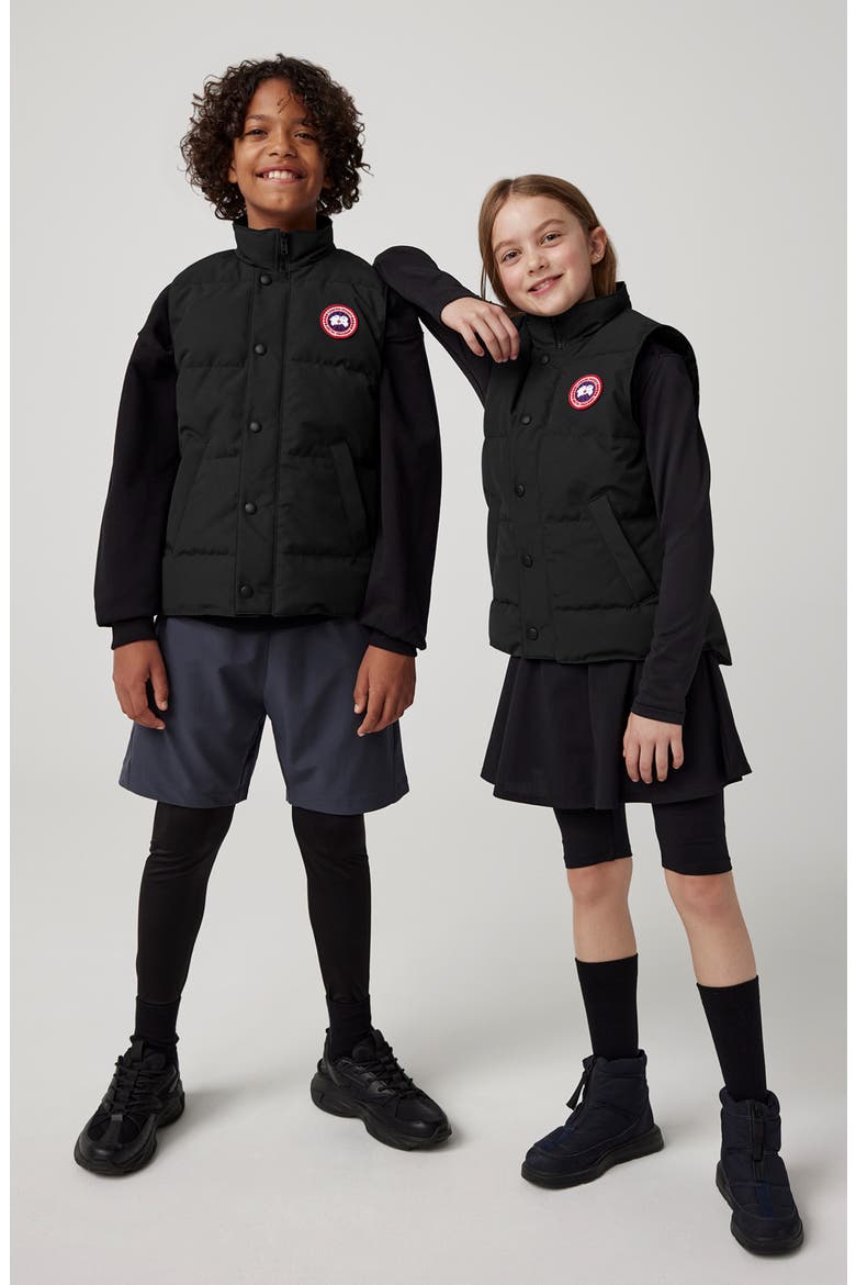Kids' Vanier Down Vest, Alternate, color, BLACK - NOIR