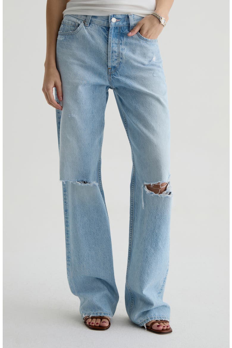 Billie Ripped Straight Leg Jeans, Main, color, SOFT FOCUS DESTRUCTED