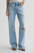 AG Billie Ripped Straight Leg Jeans