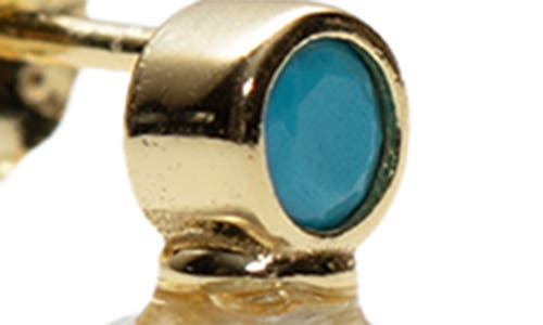 Argento Vivo Sterling Silver Scarlette Turquoise & Faux Pearl Stud Earrings