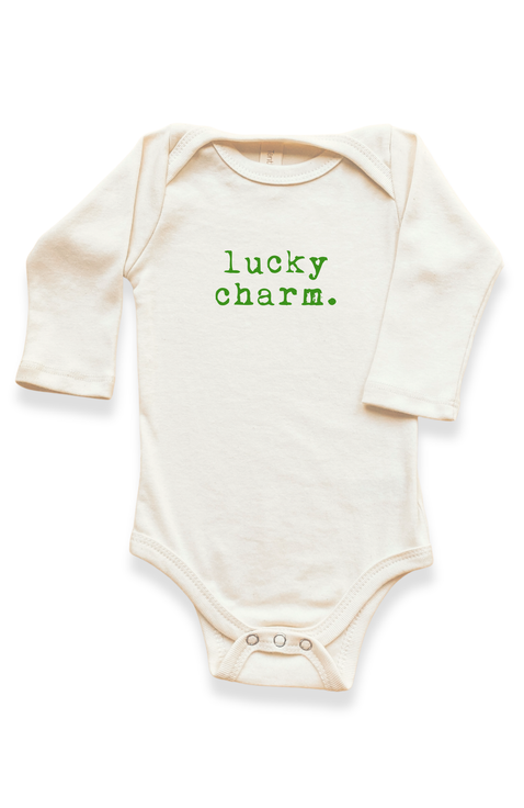 Lucky Charm Organic Baby Bodysuit Long Sleeve