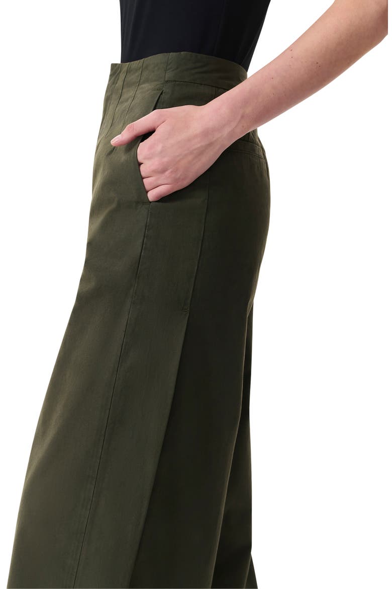 Kiana Cotton Wide Leg Pants, Alternate, color, ARMY