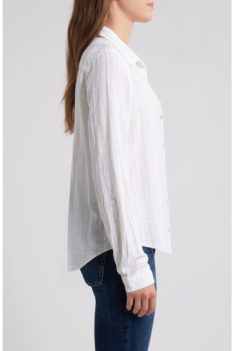Long Sleeve Button-Up Shirt, Alternate, color, WHITE