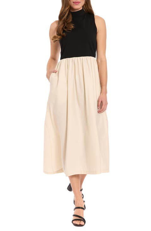 Mixed Media Midi Dress